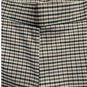 Anne Klein Small Brown Black Fall Checked Plaid Classic Equestrian Preppy Pants